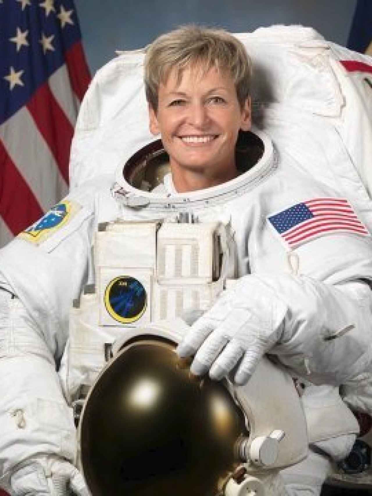 La comandante astronauta en jefe Peggy Whitson.