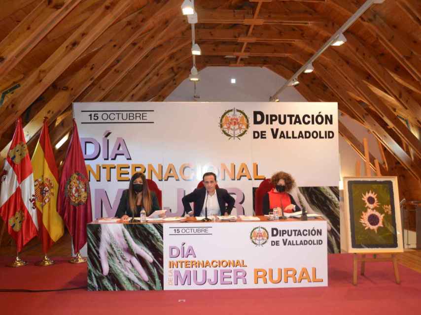 Conrado Íscar durante al acto del Día Internacional de la Mujer Rural celebrado en Valladolid