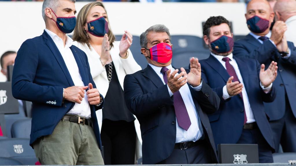 Joan Laporta, en el Camp Nou