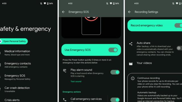 Los móviles de Google grabarán video automatiamente en una emergencia