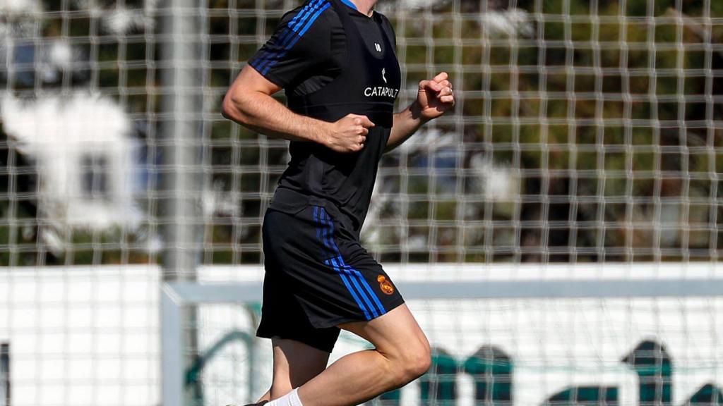 Gareth Bale, durante un entrenamiento del Real Madrid