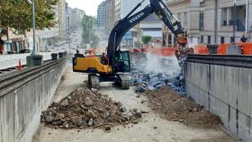 Obras en el paso inferior de la Avenida de Arteixo