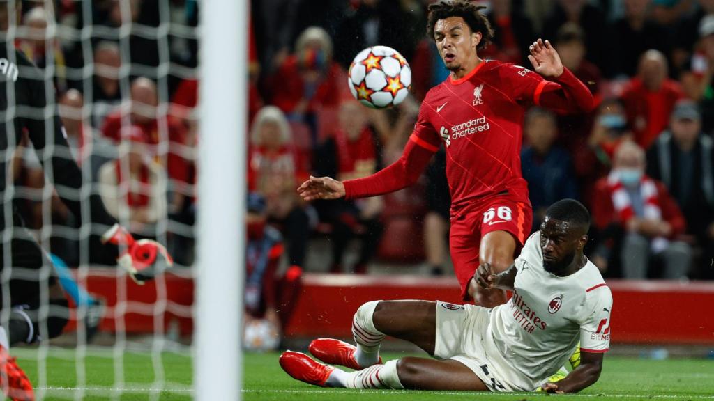 Trent Alexander-Arnold, en un partido con el Liverpool