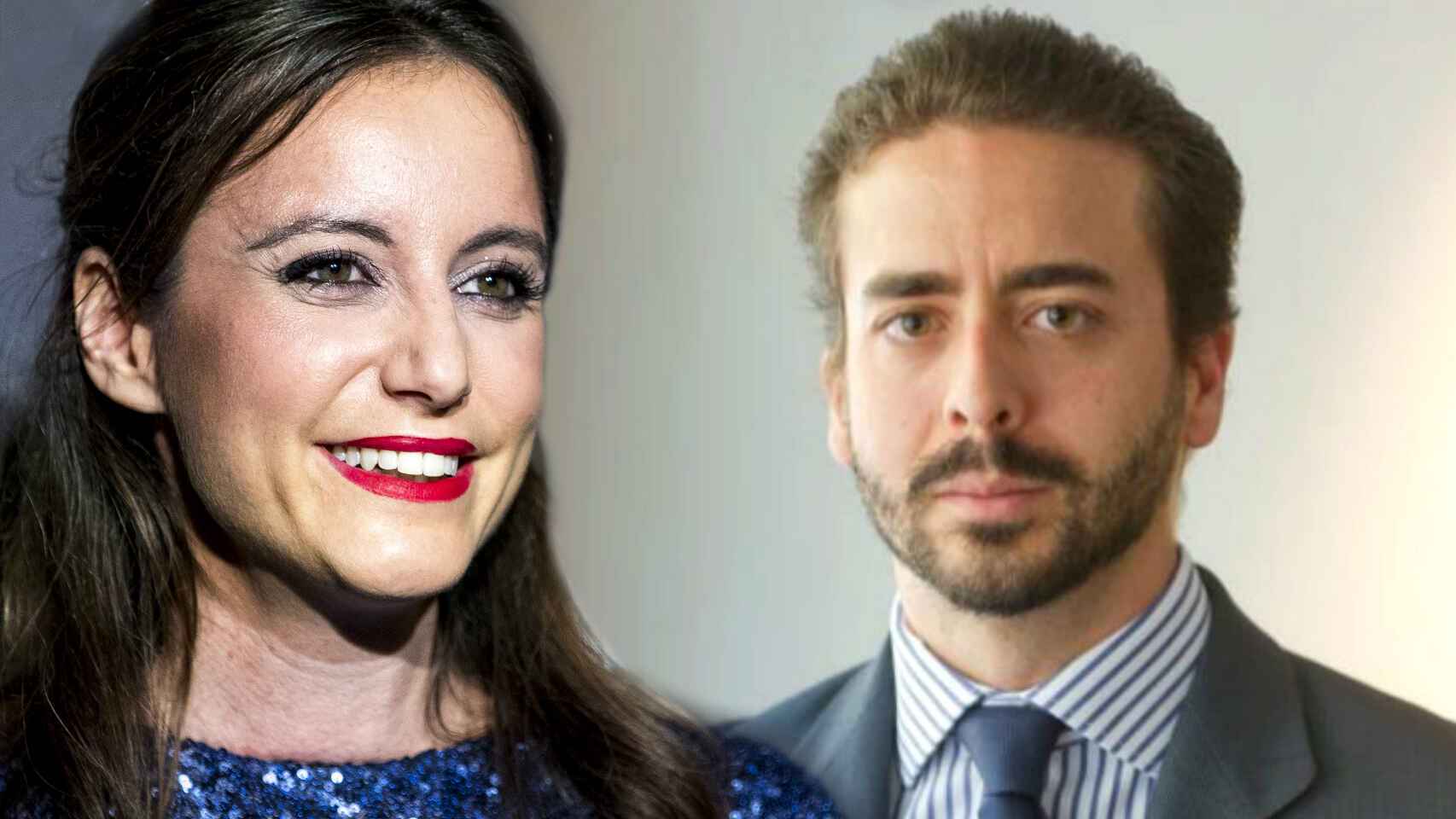 Andrea Levy y Pepe Ruiz-Gallardón, la flamante pareja, en montaje de EL ESPAÑOL.