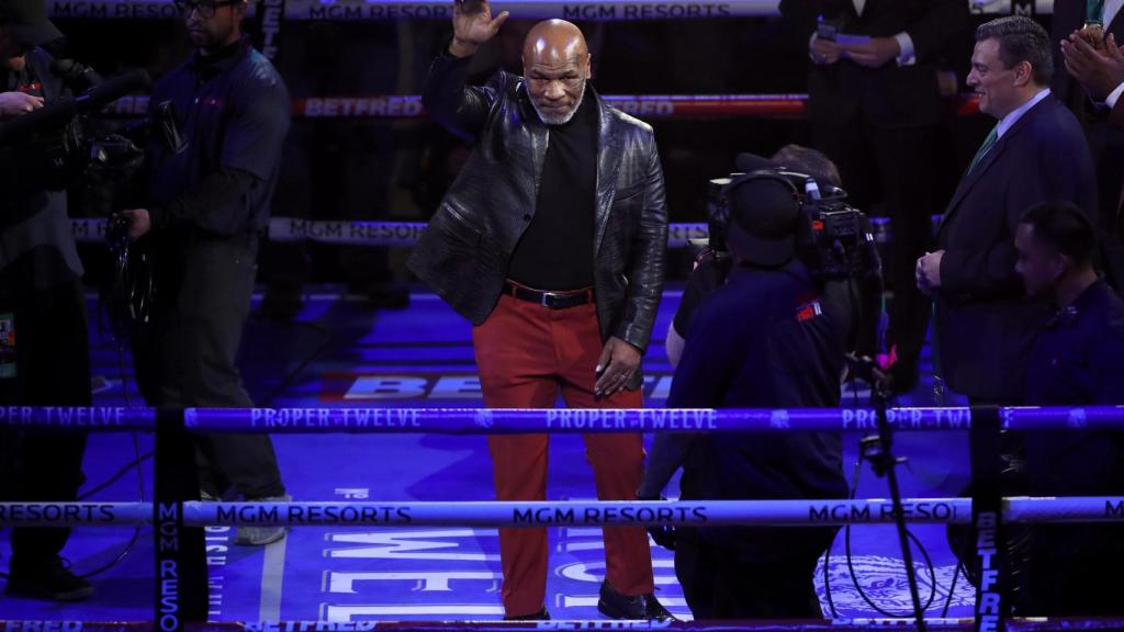 Mike Tyson, durante un combate de boxeo