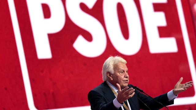 El ex presidente del Gobierno, Felipe Gonzalez, durante su intervención en el Congreso Federal del PSOE.