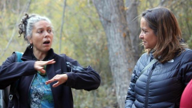 Olga Villanueva (autora del artículo) con Gemma, una de las protagonistas.