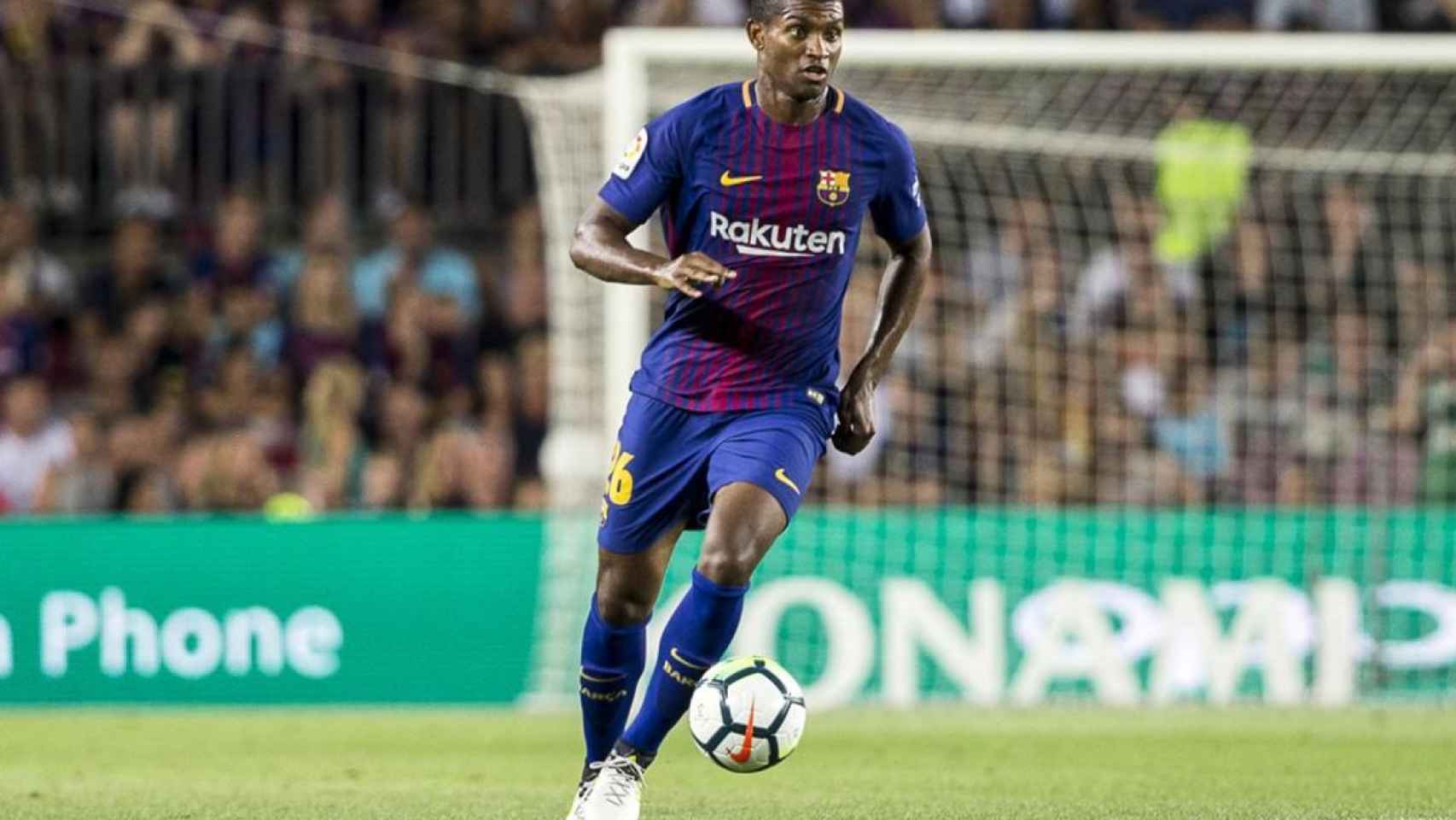 Marlon Santos durante un partido del FC Barcelona