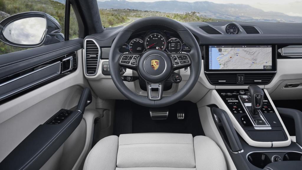 Interior de un Porsche.