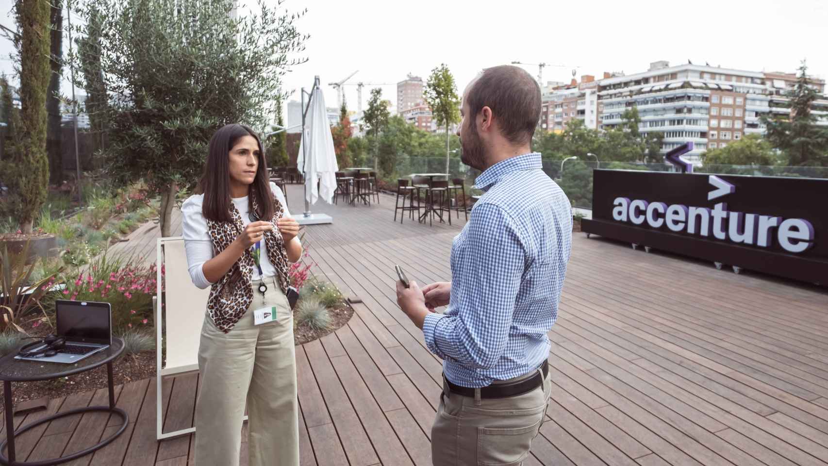 Terraza del nuevo edificio de Accenture en Madrid. FOTO: Accenture