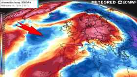 Las anomalías de temperaturas atravesando España. Meteored.