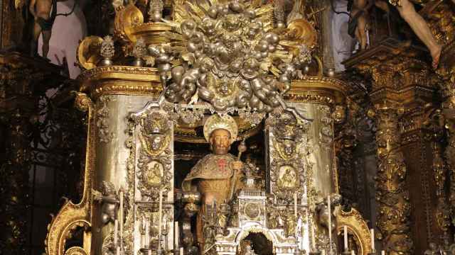 Imagen del apóstol Santiago el Mayor, en el templo gallego.
