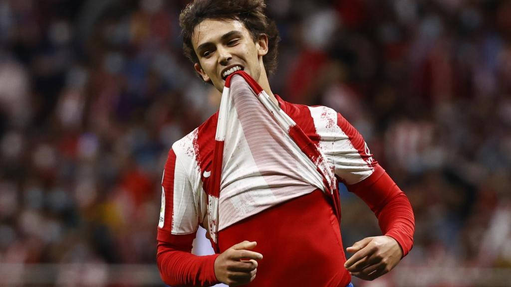 Joao Félix, en un partido del Atlético de Madrid en la temporada 2021/2022