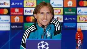 Luka Modric, durante la rueda de prensa previa en la Champions