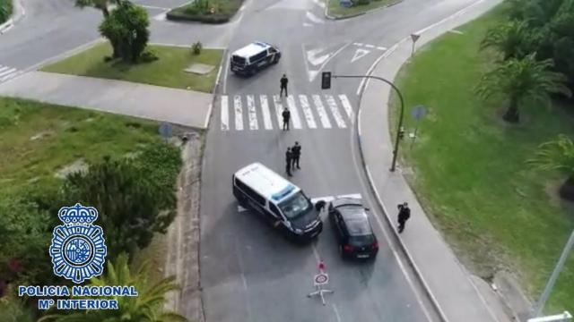 Control de la Policía Nacional en Marbella.