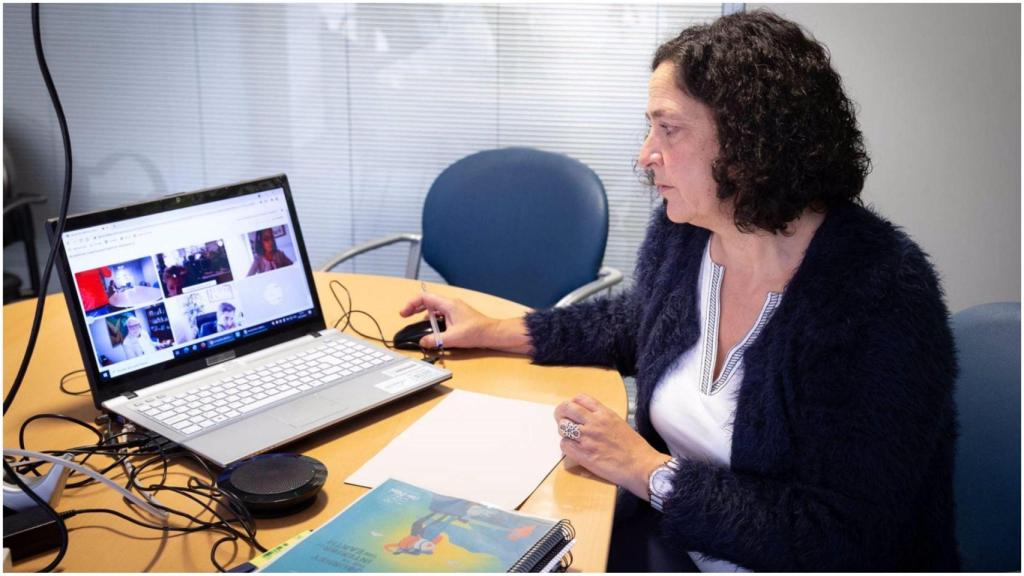 Directora xeral de Patrimonio Natural, Belén do Campo, en la reunión de hoy.