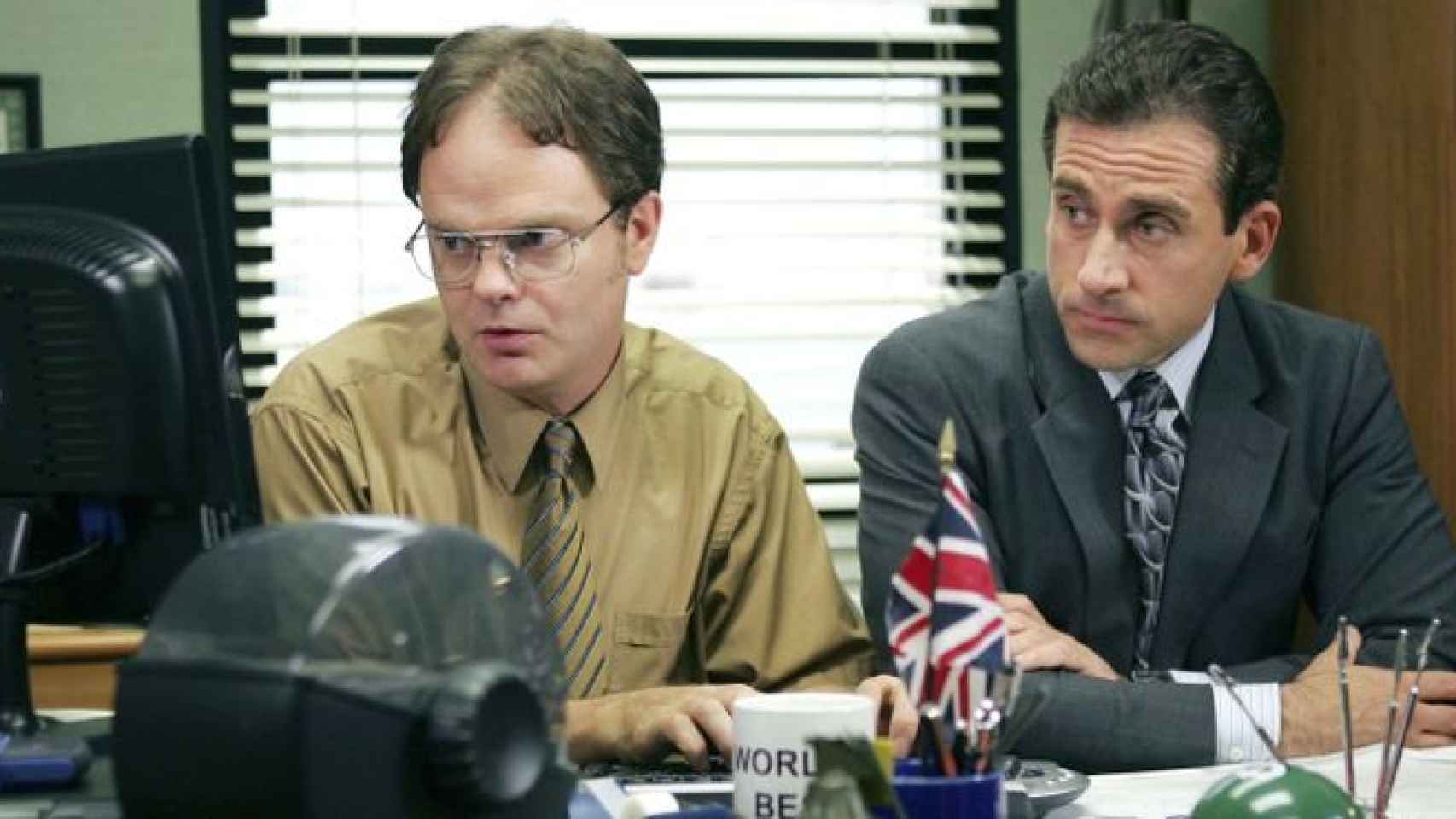 Steve Carell y Rainn Wilson en 'The Office'.