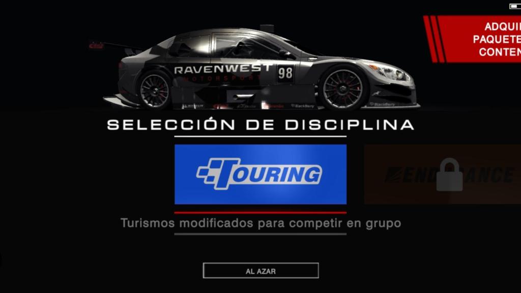 Elegir categoría en GRID Autosport