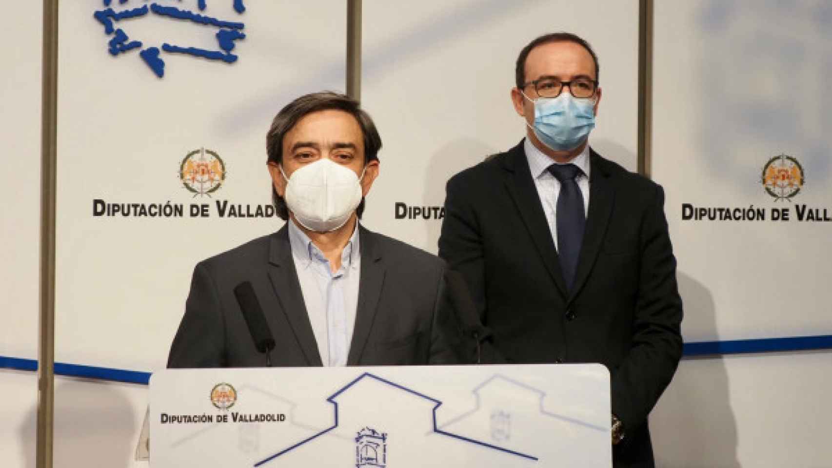 El vicepresidente tercero, Agapito Hernández, junto a Víctor Alonso en un acto de la Diputación de Valladolid