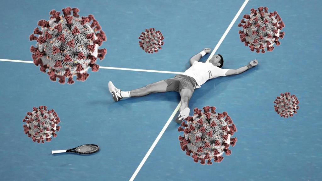 Novak Djokovic, en un fotomontaje