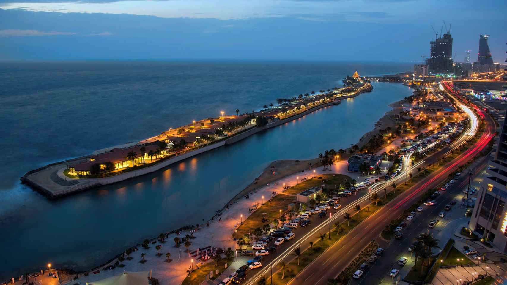 La costa de Yeda donde se celebrará el Gran Premio de Arabia Saudí