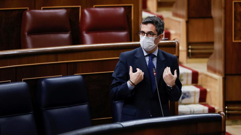 Félix Bolaños, este miércoles en el Congreso.