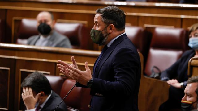 Santiago Abascal, presidente de Vox, en el Congreso.