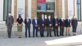 Foto de familia de la presentación de la Fundación Amigos del Museo Ruso de Málaga.