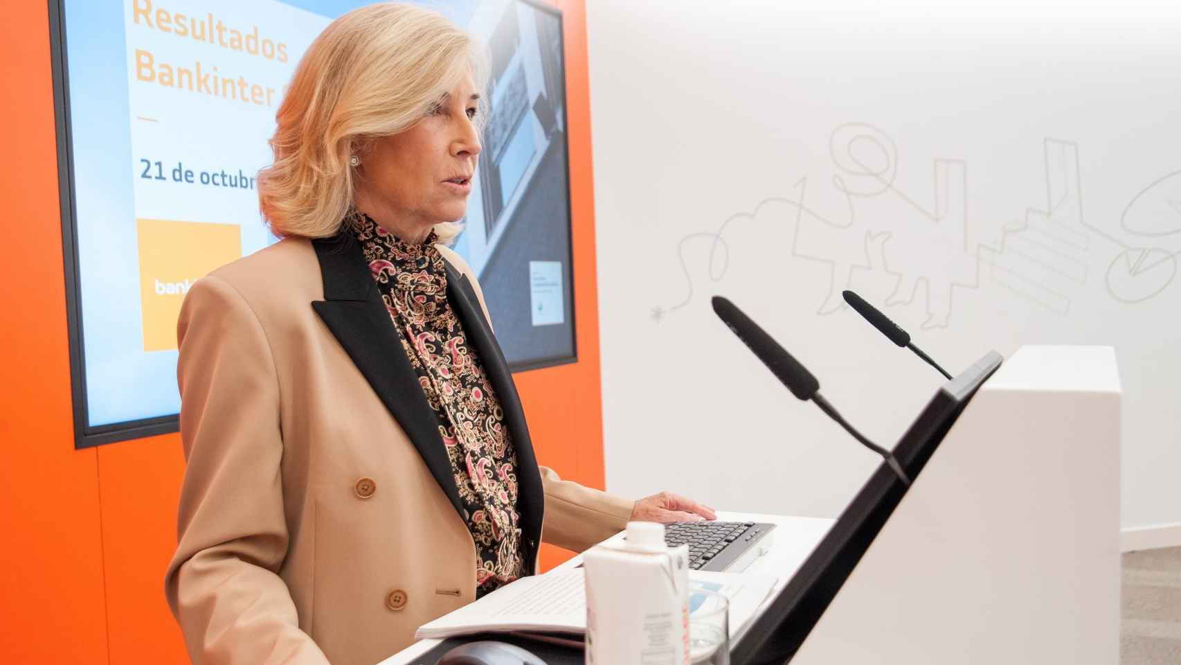 María Dolores Dancausa, consejera delegada de Bankinter, durante la presentación de resultados.
