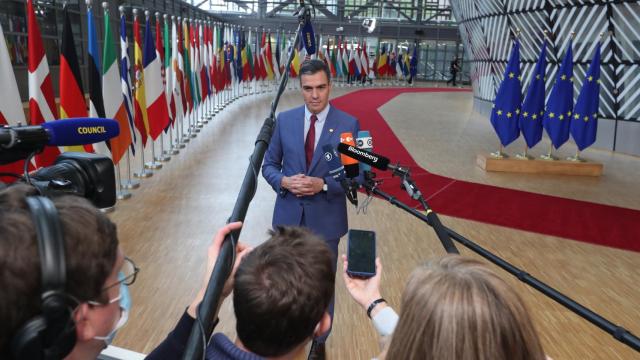 El presidente del Gobierno, Pedro Sánchez, en Bruselas.