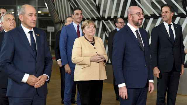 Pedro Sánchez, en la foto de despedida de Merkel en el Consejo Europeo de Bruselas
