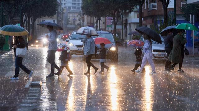 Precipitaciones en Alicante, en imagen de archivo.