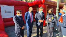 El alcalde Carlos García Carbayo inauguró la Semana de Prevención de Incendios en la plaza de Anaya