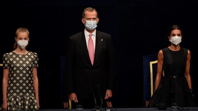 Letizia junto a Felipe VI y Leonor en los Premios Princesa de Asturias.