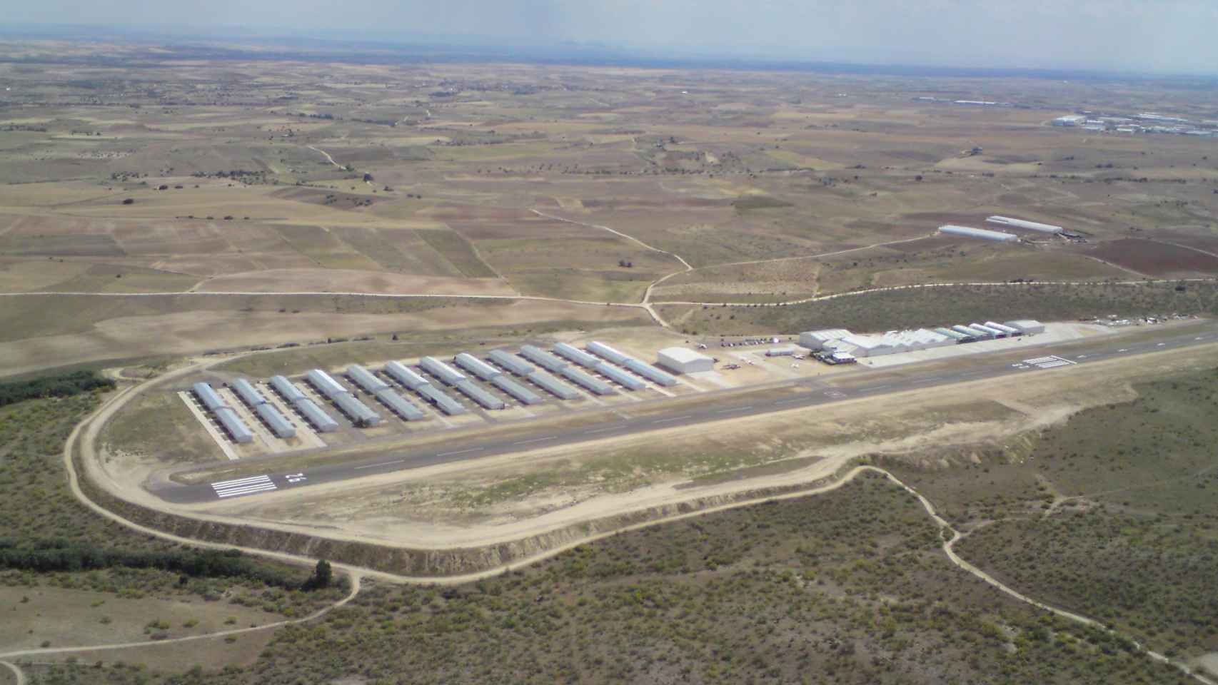 Vista aérea del aeródromo de Casarrubios del Monte (Toledo).