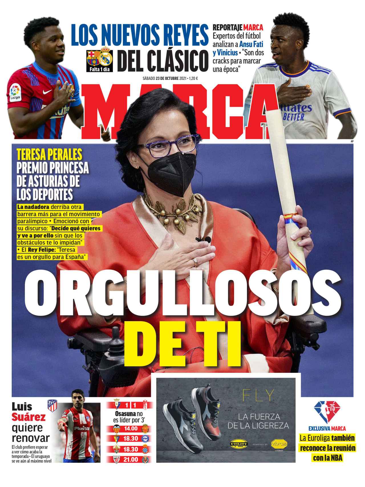 La portada del diario MARCA (23/10/2021)