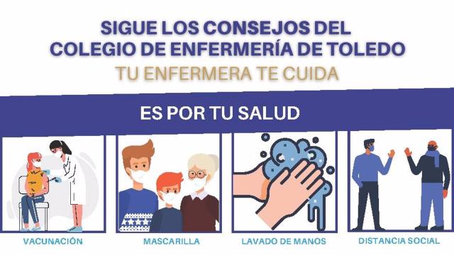 Campaña de las enfermeras de Toledo para recordar que el coronavirus sigue entre nosotros.