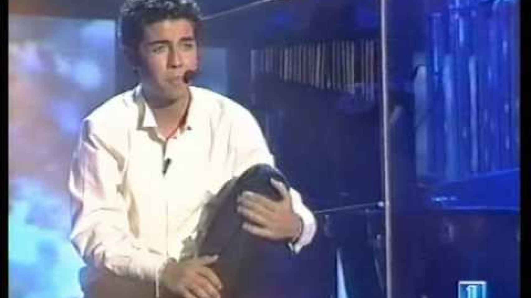 Borja Voces durante una de sus actuaciones en 'OT'.
