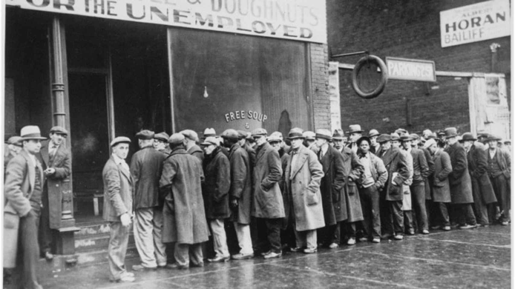 Hombres desempleados en Chicago en 1931.