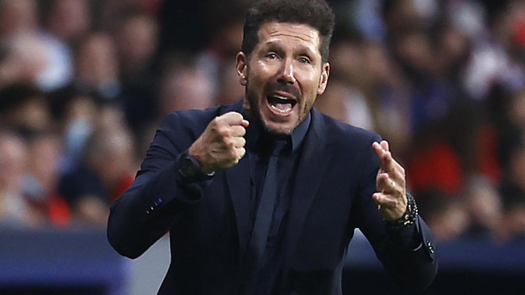 El 'Cholo' Simeone, en un partido del Atlético de Madrid de la temporada 2021/2022