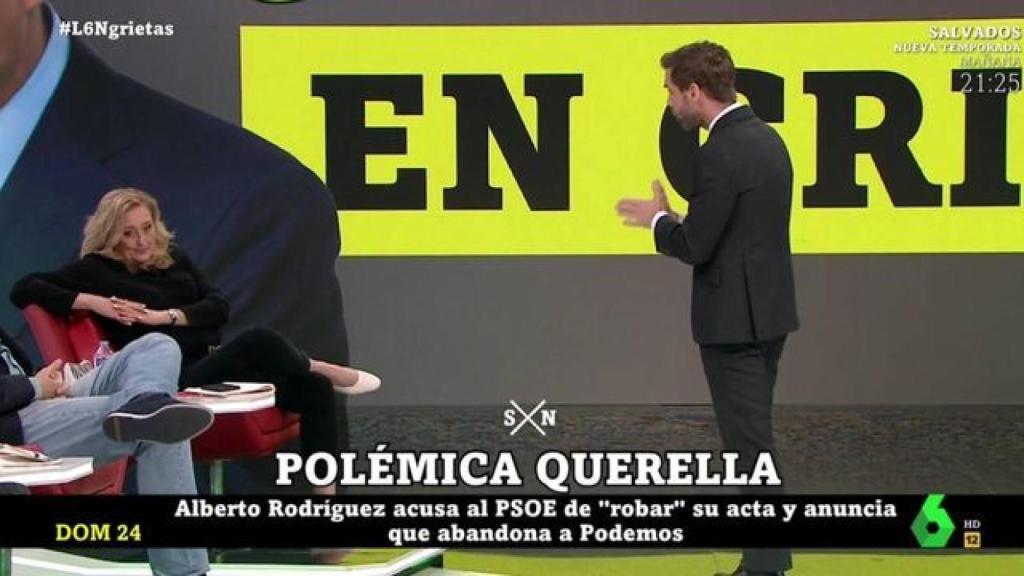 El nuevo presentador de 'La Sexta Noche' estalla contra Elisa Beni: Se acabó, cállate