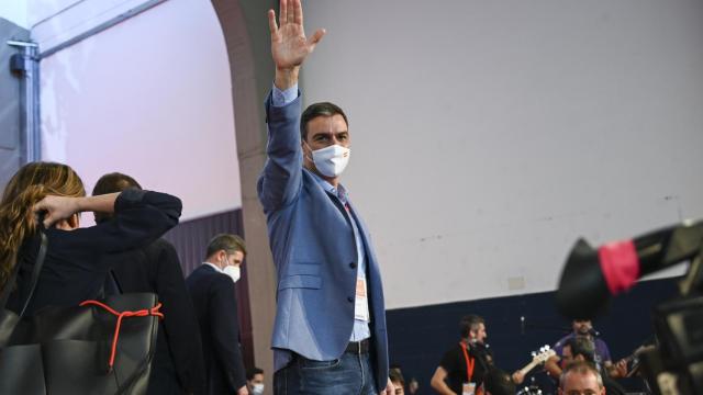 El presidente del Gobierno, Pedro Sánchez, en la clausura del XIII Congreso Regional del PSOE de Extremadura.