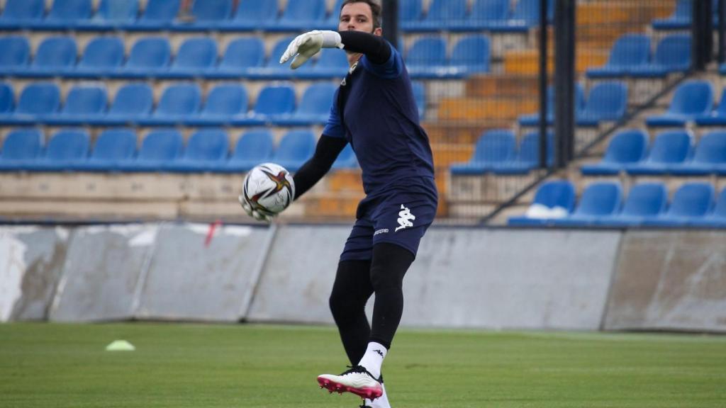 Jesús Fernández, el titular de la portería en los últimos partidos, analiza la situación del Hércules.