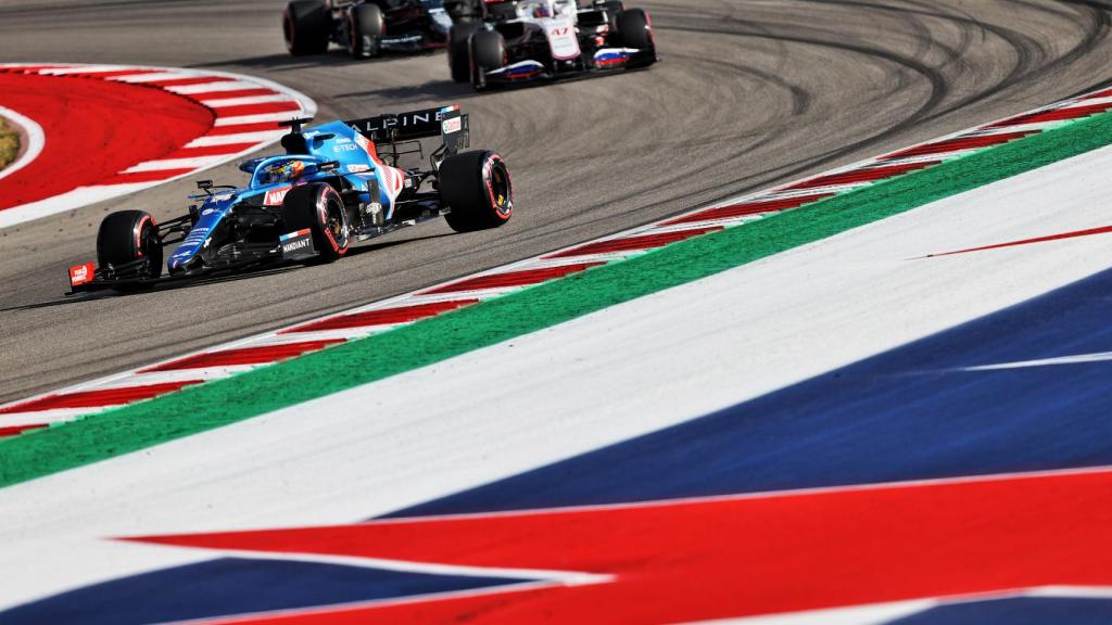 Fernando Alonso, durante el Gran Premio de Estados Unidos de Fórmula 1 en COTA (Austin/Texas)