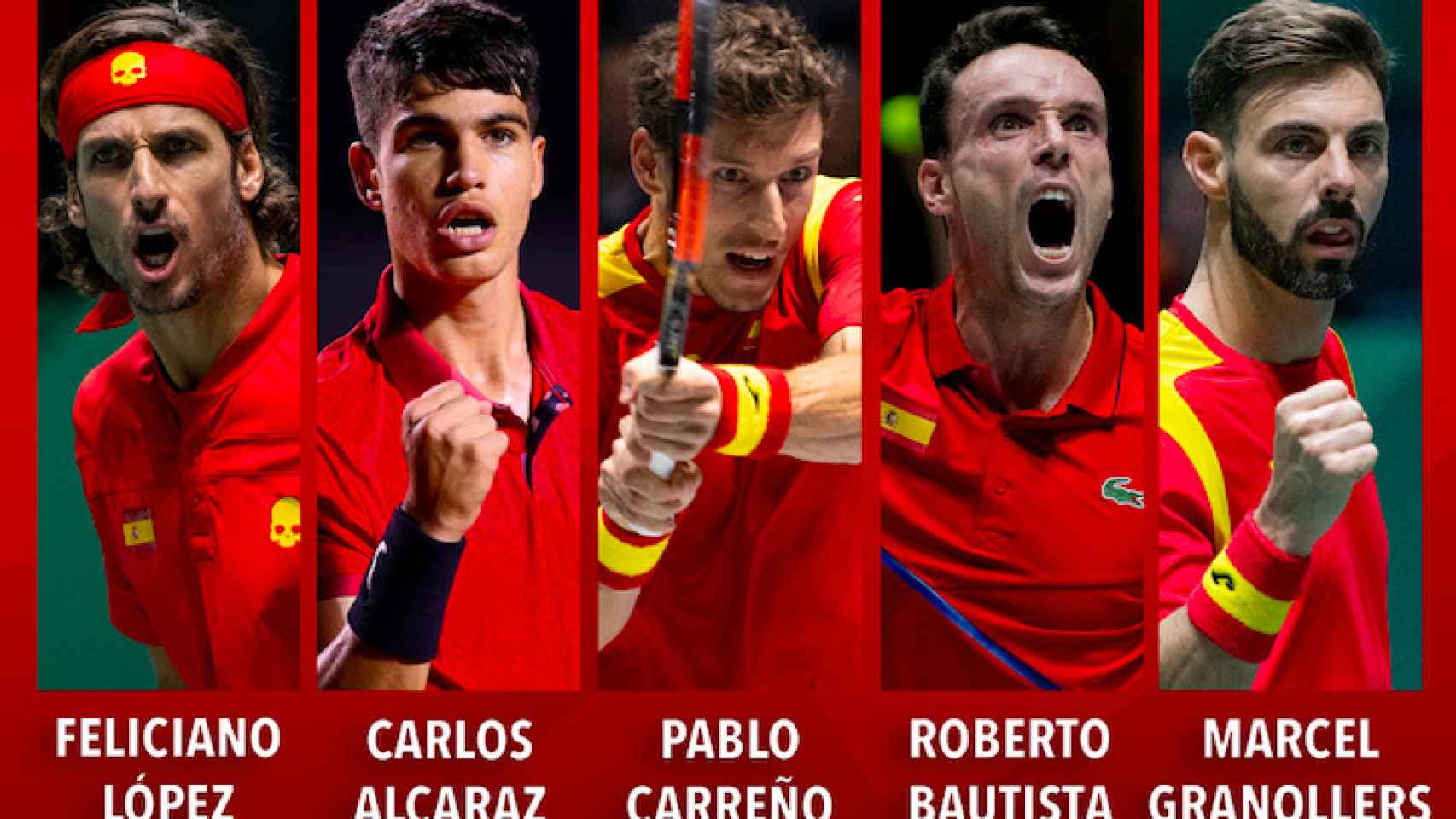 Seleccion española de tenis para la Copa Davis 2021