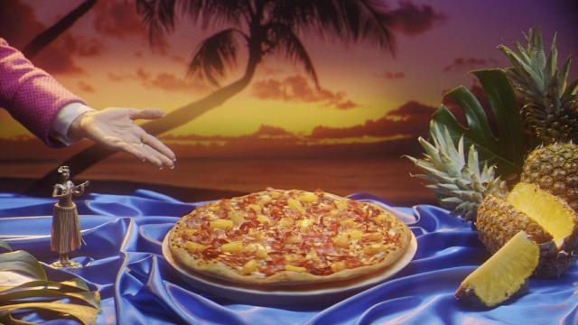 La pizza Hawaiana Crispy con piña que estará disponible en el Domino’s Pizza de Culleredo.