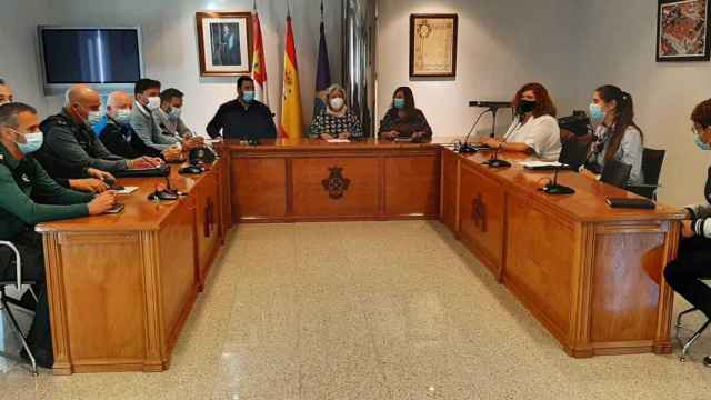 Un momento de la reunión de la Junta Local de Seguridad de Peñaranda de Bracamonte