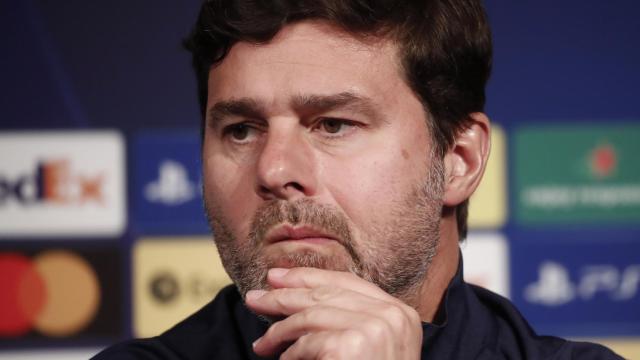 Pochettino durante una rueda de prensa del PSG