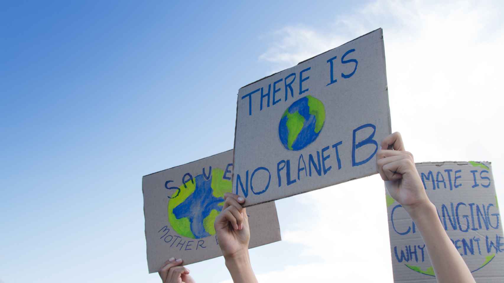 Cartel de no hay planeta B de una de las manifestaciones por el clima
