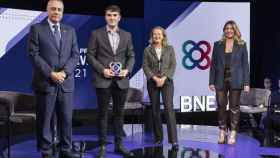 El CEO de Decoditive, Joan Buch, recogió el premio en la categoría e-commerce de la Barcelona New Economy Week (BNEW 2021) de manos de la ministra Nadia Calviño.